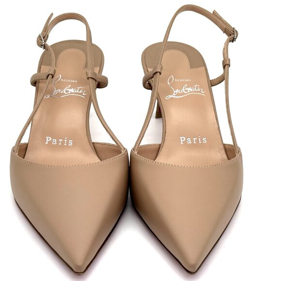 Christian Louboutin CONDOROLINE 55 Slingback Strap Pumps Sandals Heel Shoes - Picture 7 of 15